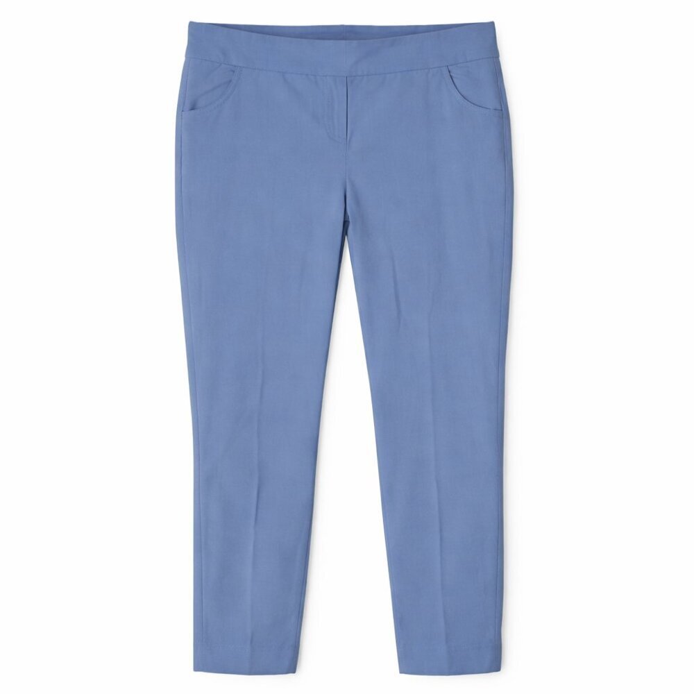 NWT SLIM-SATION Blue Pull-On Tummy Control Pants Narrow Size 10